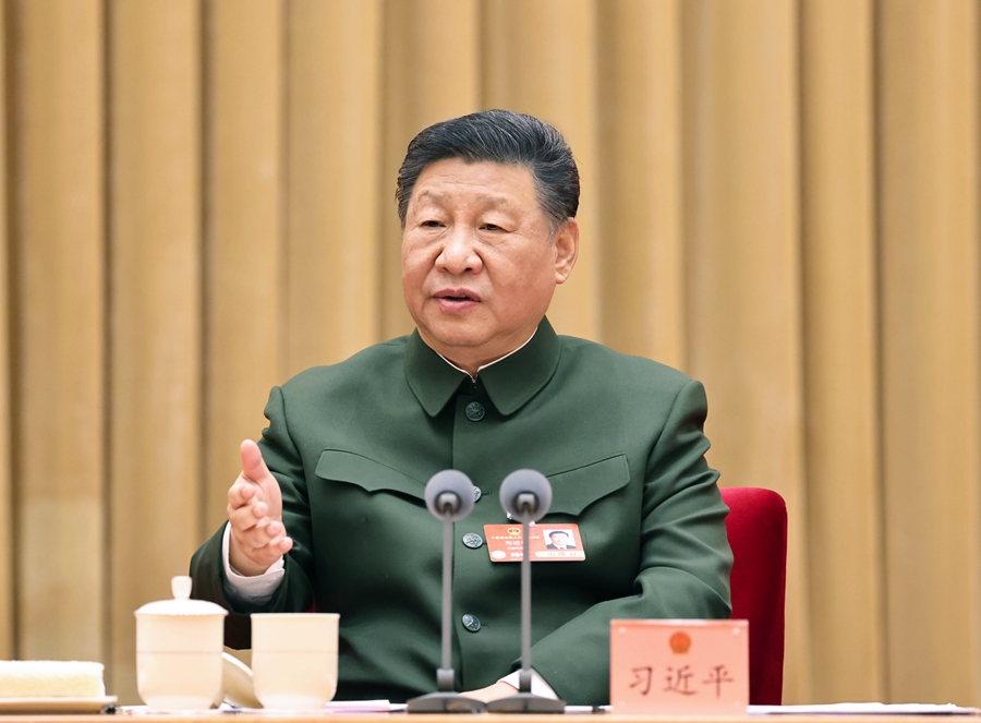 習(xí)近平出席解放軍和武警部隊(duì)代表團(tuán)全體會(huì)議 